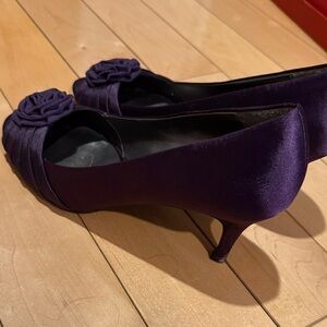 Mootsies Tootsies Purple Satin Heels